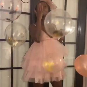 Pink tulle fashion nova dress for sale !!!!